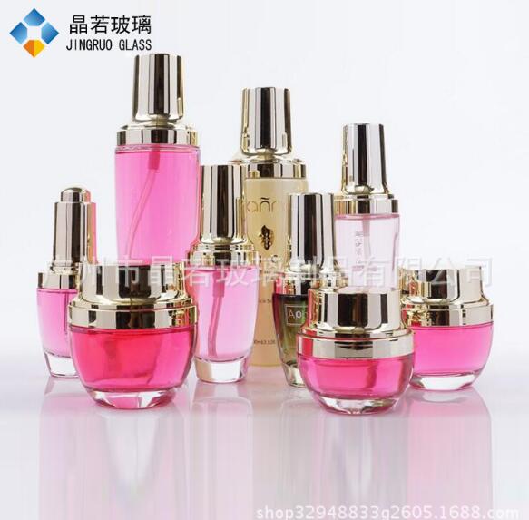 小黑瓶精华30ML 化妆品包装瓶玻璃瓶 套装瓶化妆品膏霜乳液瓶 护肤品套装瓶厂家 护肤品套装瓶厂家定制图片