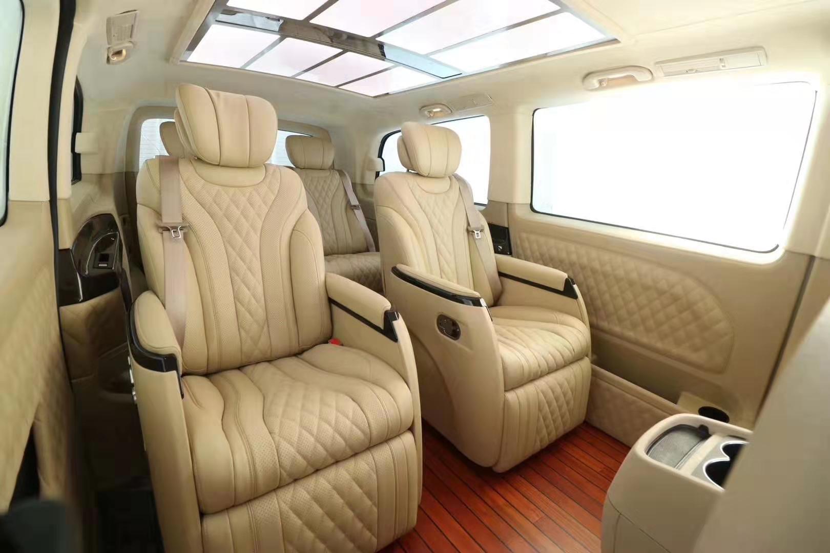 上海奔馳威霆改裝航空座椅木地板