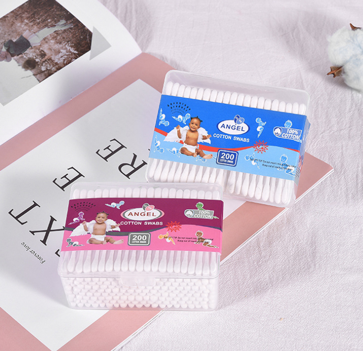 little angel 蕾特安琪爾200支雙頭妝棉簽嬰兒童棉簽5盒
