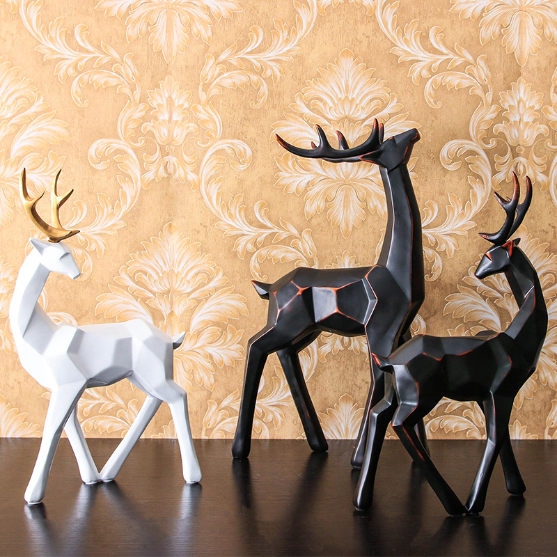 歐式幾何麋鹿擺件圖片/歐式幾何麋鹿擺件樣板圖 (2)