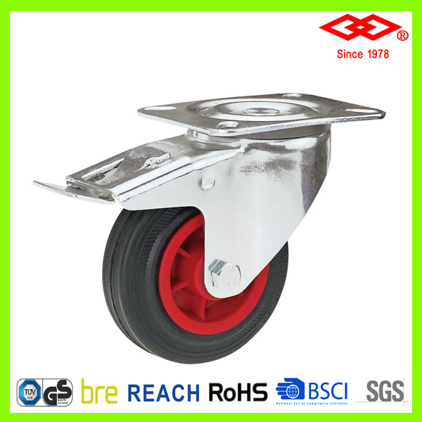 雙菱牌歐式工業(yè)橡膠腳輪圖片