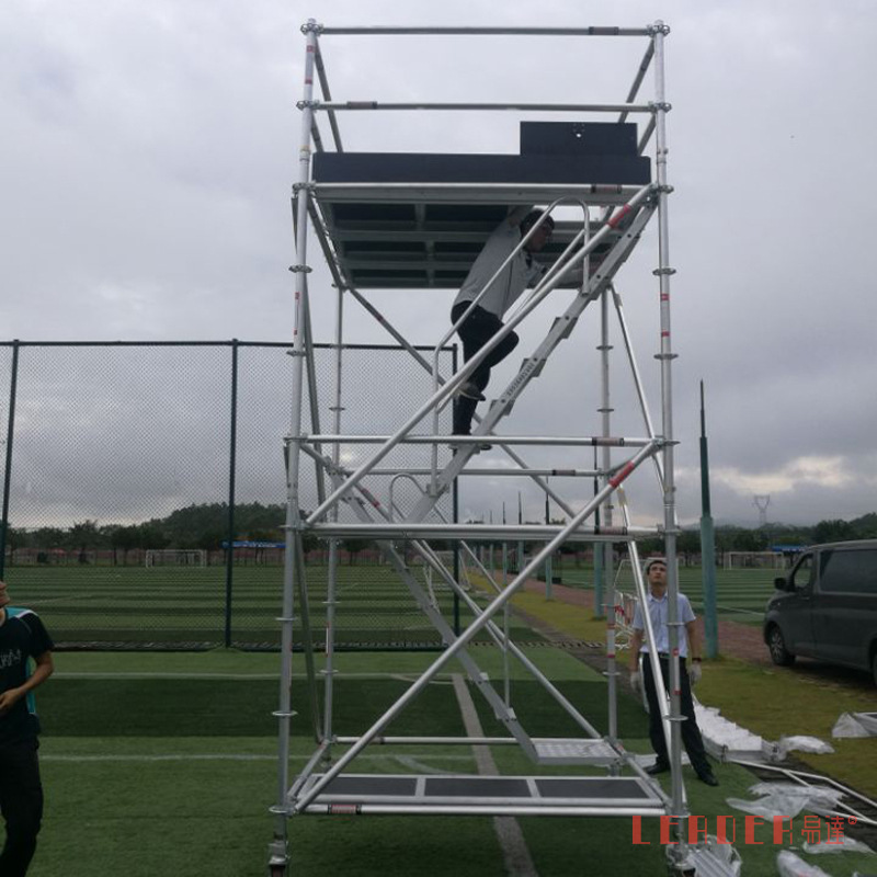 供應(yīng)單管式鋁合金腳手架 搭拆便捷 單手可舉圖片