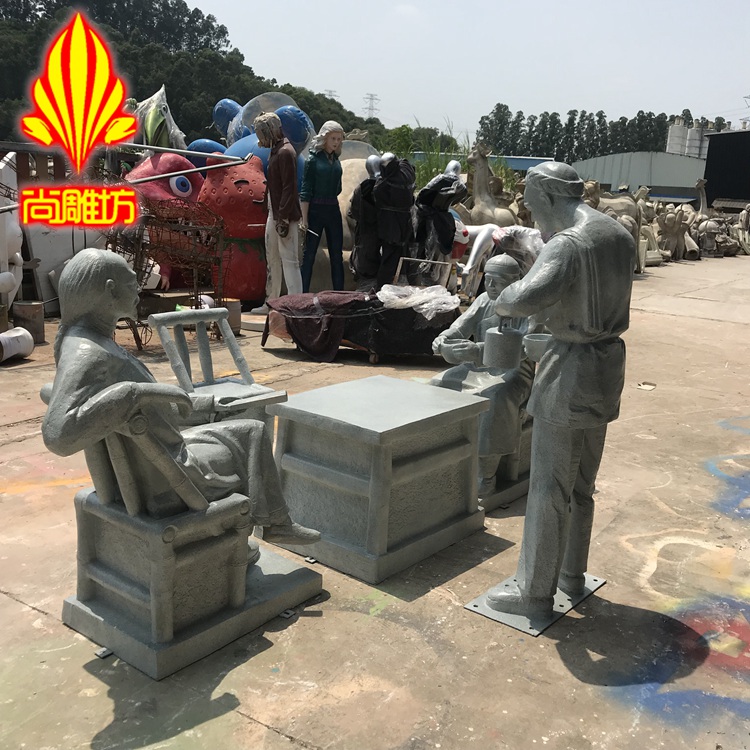 仿砂巖人物雕塑圖片/仿砂巖人物雕塑樣板圖 (4)