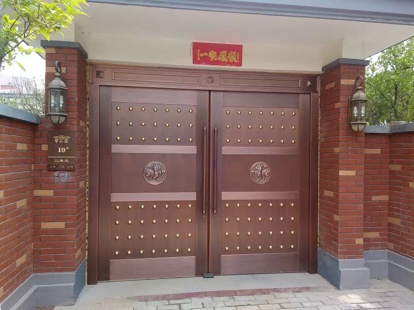 河北省邢臺市銅門廠家 銅門定做 別墅銅大門 紫銅大門 廠家直銷圖片