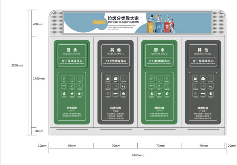 垃圾分类箱图片