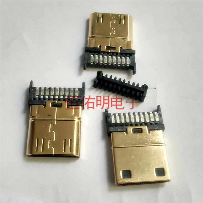 MINI HDMI19P焊线公头图片