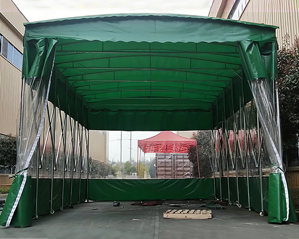 移動推拉雨棚戶外遮陽蓬大排檔雨篷