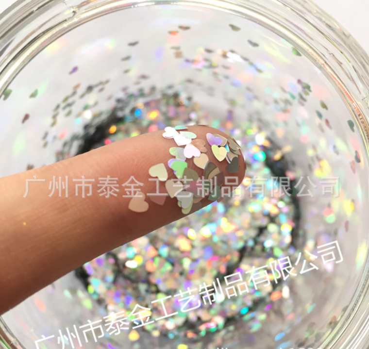 愛心美甲亮片圖片/愛心美甲亮片樣板圖 (3)