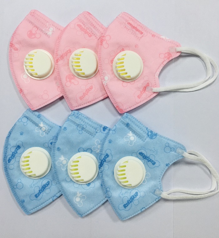 廠家直發(fā) 水刺無紡布兒童嬰兒帶閥口罩  可定制