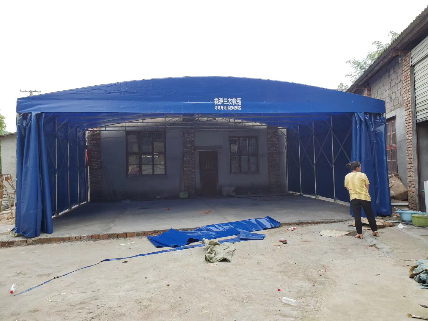 武漢推拉蓬大型推拉雨棚倉庫帳篷圖片/武漢推拉蓬大型推拉雨棚倉庫帳篷樣板圖 (4)
