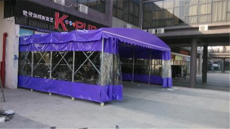移動(dòng)推拉蓬工地遮陽棚大排檔雨棚戶外活動(dòng)雨棚停車棚