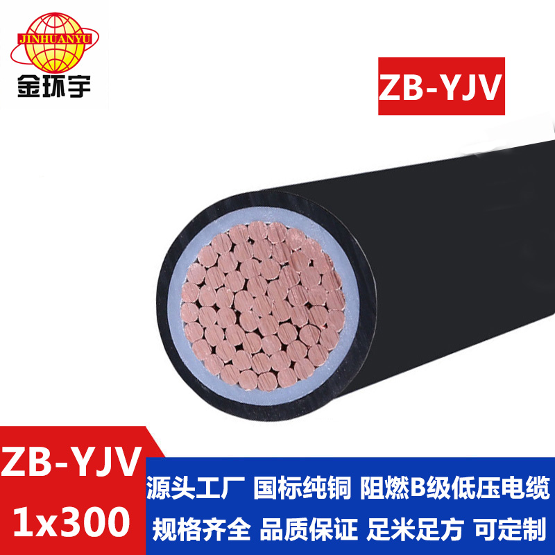 ZB-YJV 300平方 金環宇 深圳zb-yjv電纜 單芯阻燃電纜ZB-YJV 300平方 國標yjv電纜