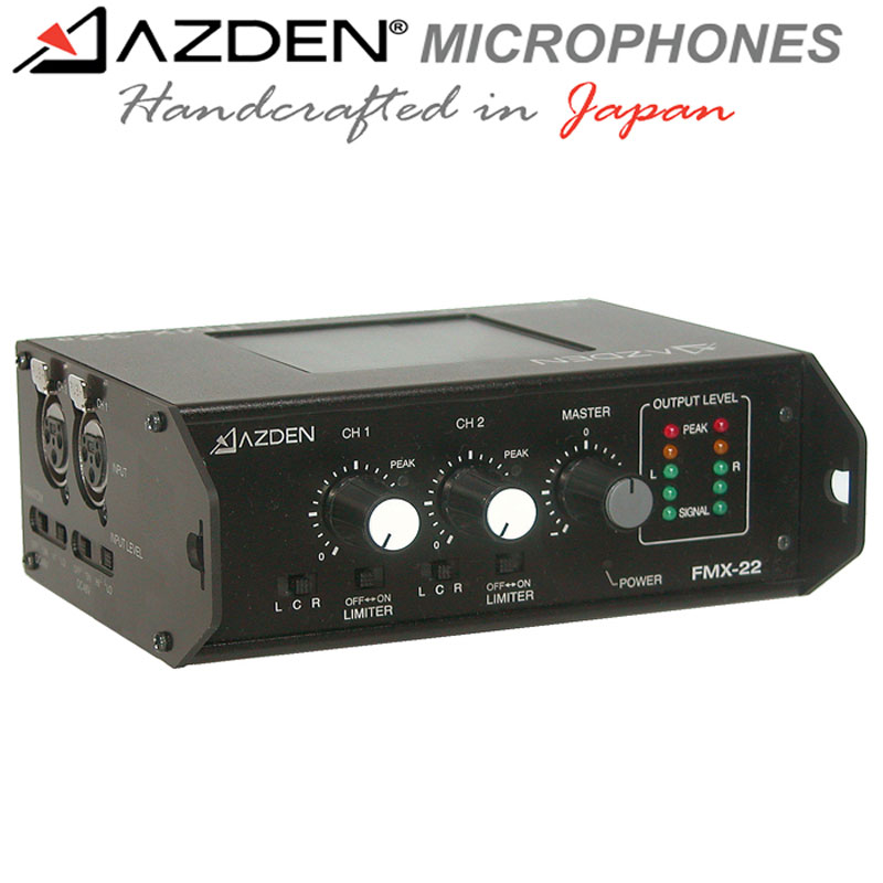 Azden FMX-22 阿兹丹2通道外景录音 影视录音用调音台 单反相机录像调音台 二通道便携式调音台 电影 电视 广图片