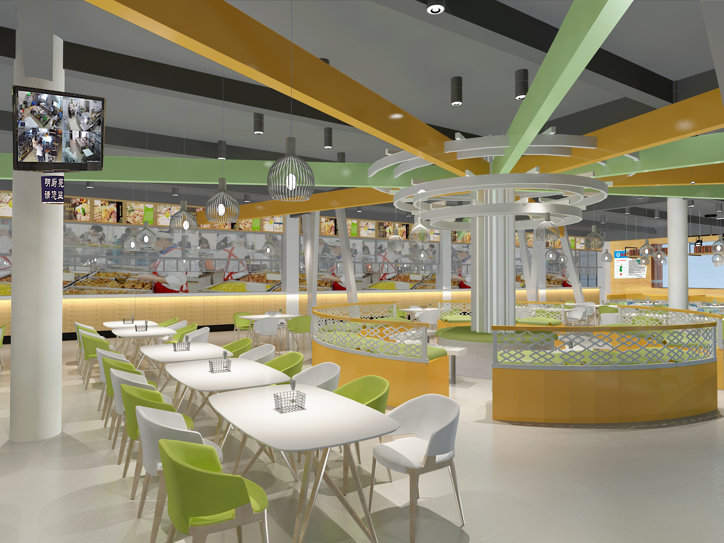 餐廳效果圖圖片/餐廳效果圖樣板圖 (1)
