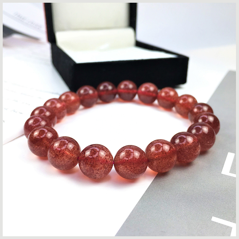天然水晶莫桑比克鴿血紅草莓晶手鏈圖片/天然水晶莫桑比克鴿血紅草莓晶手鏈樣板圖 (2)