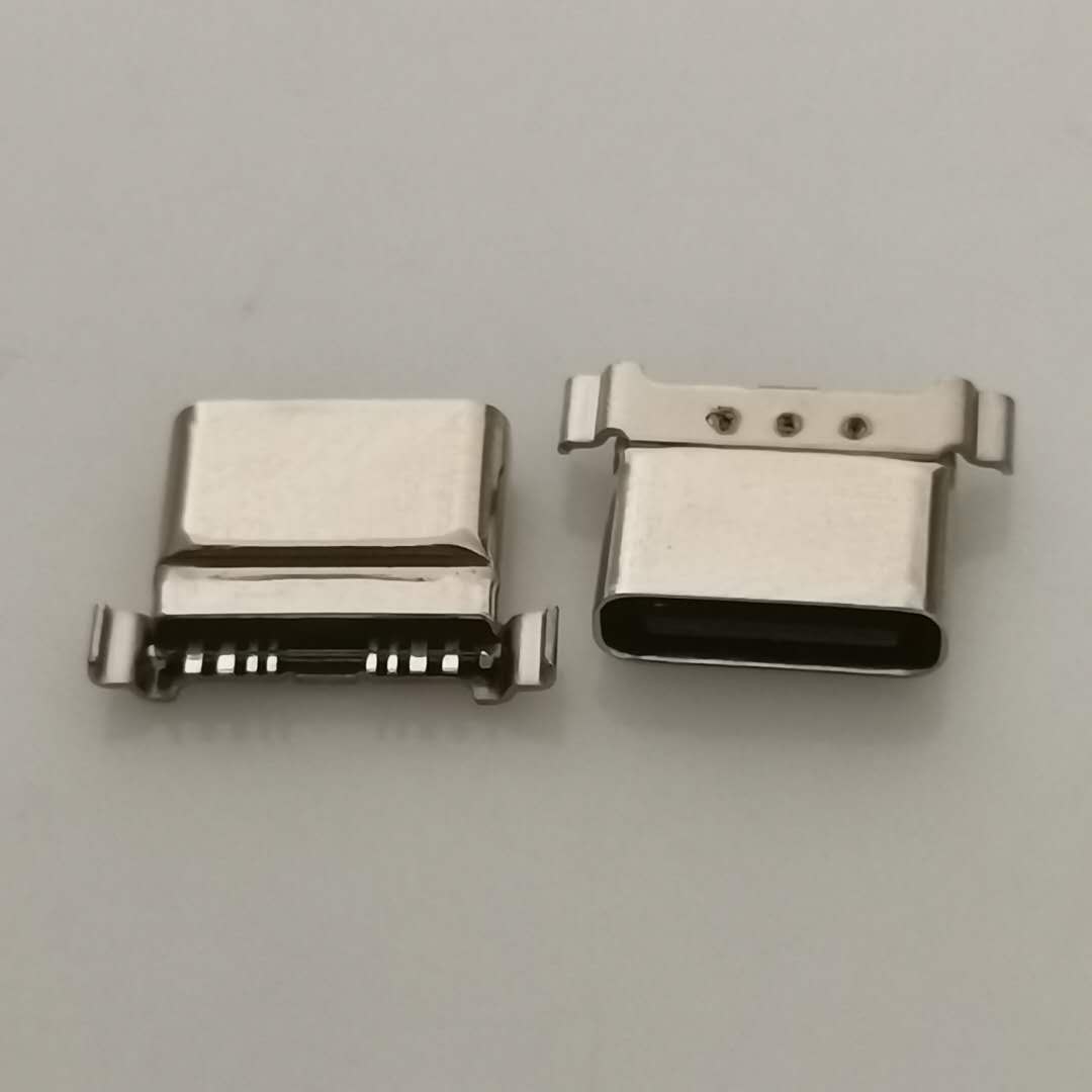 USB3.1 TYPE-C超USB3.1 TYPE-C超短体防水母座8PIN 大电流 沉板母座防水USB 带点 (短体图片