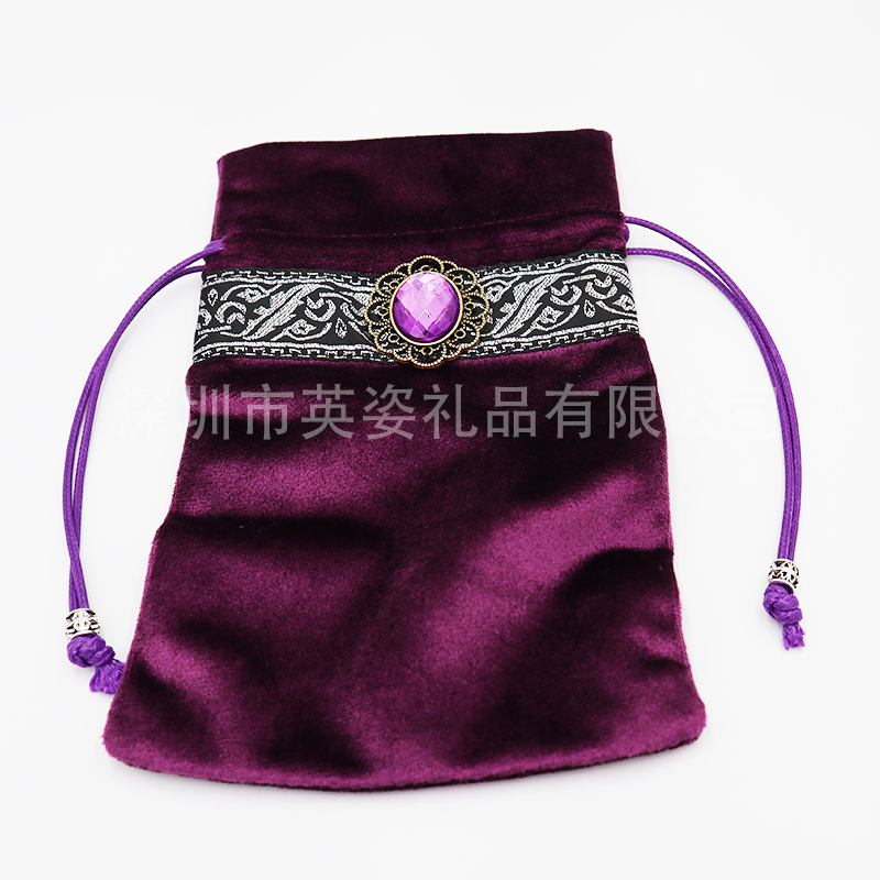 塔羅牌絨布袋定做 無(wú)紡布袋 束口袋定制 游戲卡牌布袋