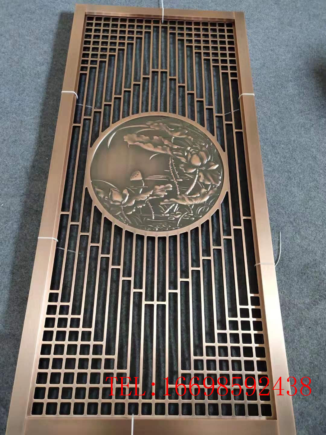 鋁藝雕刻古銅色大門圖片