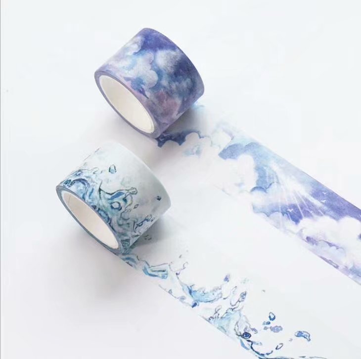 星空和紙膠帶可撕手賬DIY