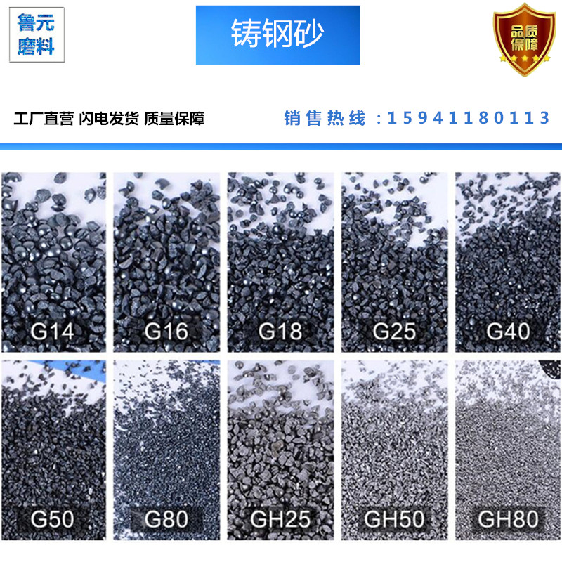 鲁贝钢丸耐磨除锈砂金属磨料 钢丸钢砂钢丝切丸不锈钢丸合金钢丸型号齐全图片