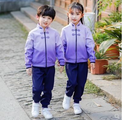 幼儿园园服校服表演服春秋儿童班服中国风初中小学生复古运动套装图片