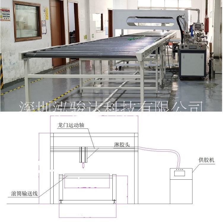 全自動復合板淋膠機 泓駿達AB膠淋膠機廠家