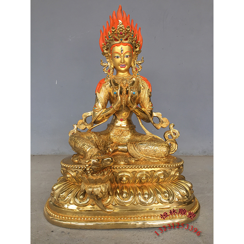 21度母佛像純銅鑄造大型藏傳寺廟鑄銅1米綠度母二十一度母密宗佛像定做廠家