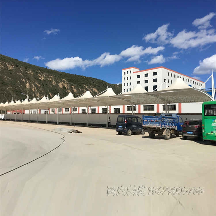 膜結(jié)構(gòu)車棚圖片/膜結(jié)構(gòu)車棚樣板圖 (2)