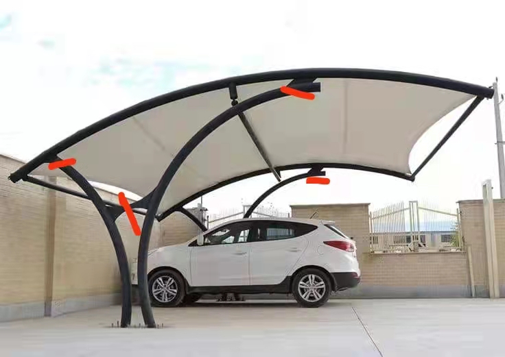 車棚膜結構車棚圖片/車棚膜結構車棚樣板圖 (1)