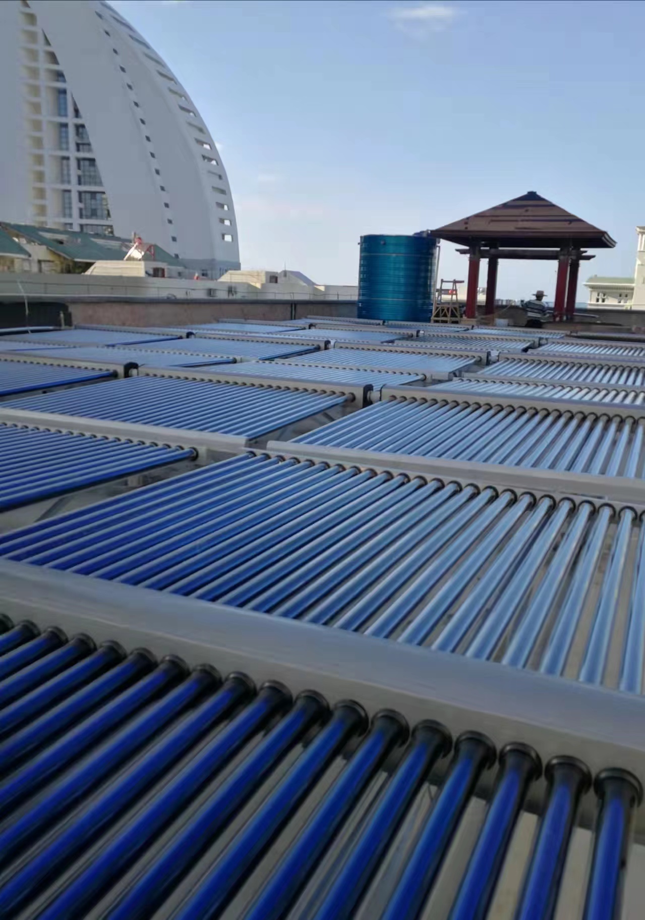 太陽能集中熱水工程圖片