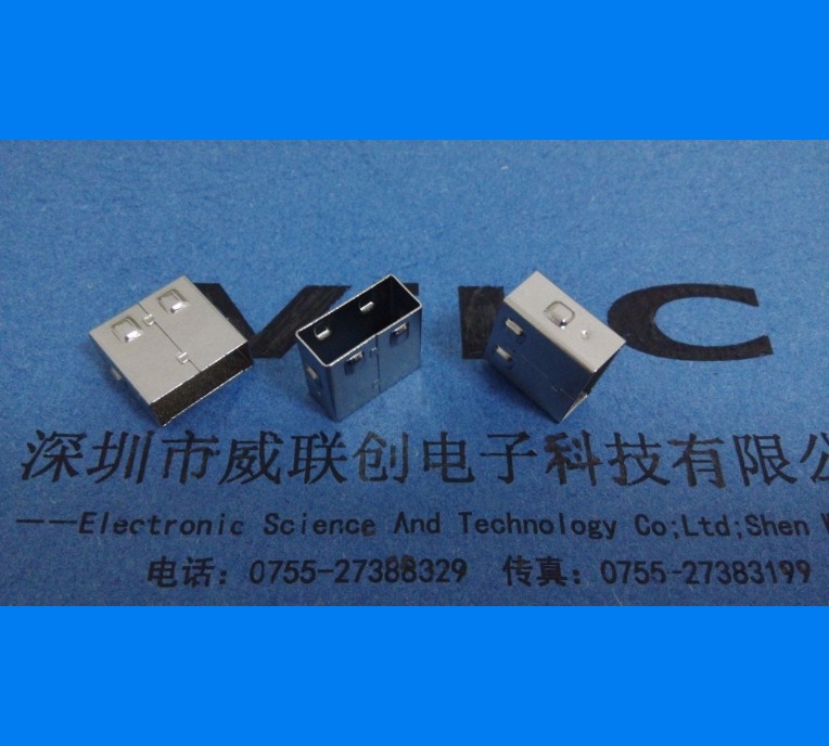 AF USB 焊线式 护套 铁壳铜壳（磷铜-青铜-不锈钢）图片