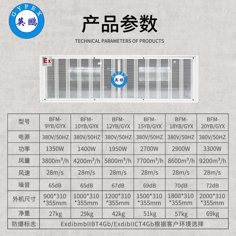 英鵬防爆風(fēng)幕機BFM-10YB/GYX工業(yè)離心大風(fēng)量空氣幕大功率超空氣幕圖片/英鵬防爆風(fēng)幕機BFM-10YB/GYX工業(yè)離心大風(fēng)量空氣幕大功率超空氣幕樣板圖 (2)