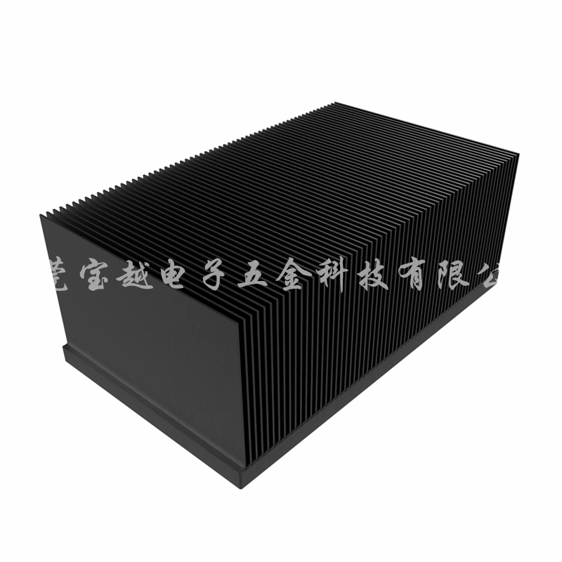 东莞厂家直销铜铝型材散热器黑色铝合金散热片铝型材散热器铝片散热块加工定制图片