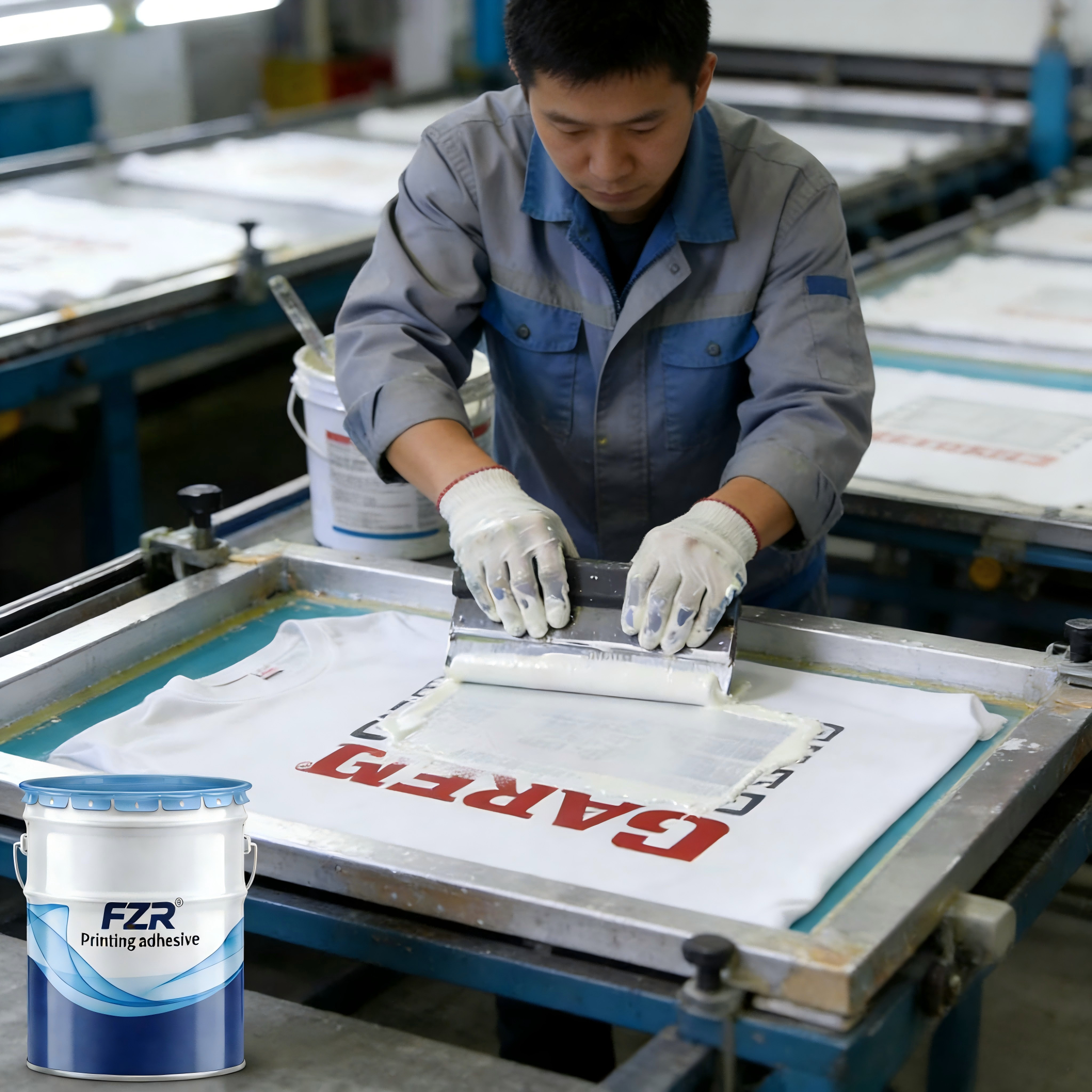 印花膠廠家 189-8871-1065 水性聚氨酯印花膠漿 布料絲印油墨 @東莞市福澤榮環(huán)保材料科技有限公司圖片