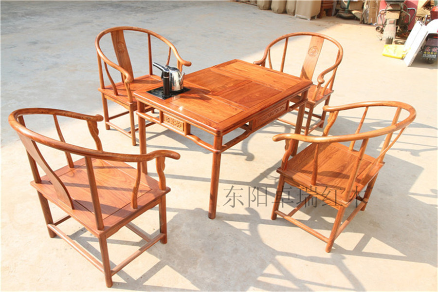 供應(yīng)花梨木中式紅木茶桌 茶臺仿古茶藝桌實木功夫茶桌椅 組合