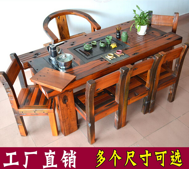 供應(yīng)用于茶桌的老船木茶桌茶幾茶臺(tái)