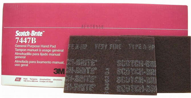 供應(yīng)正品3M7447B工業(yè)百潔布 3M百潔布清潔除銹拋光打磨布