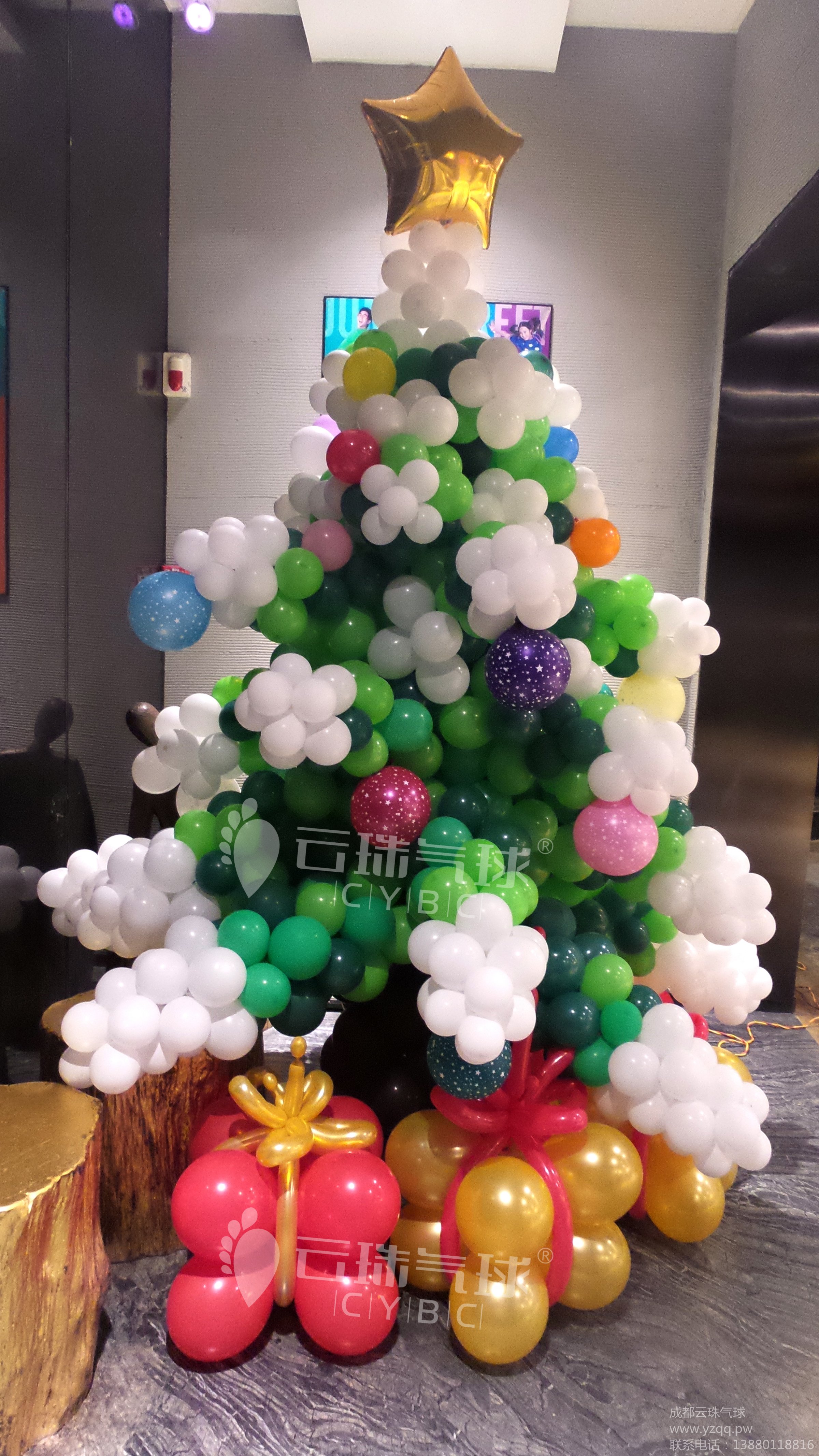 供應圣誕節(jié)氣球造型/圣誕樹氣球/圣誕老人氣球造型/成都氣球