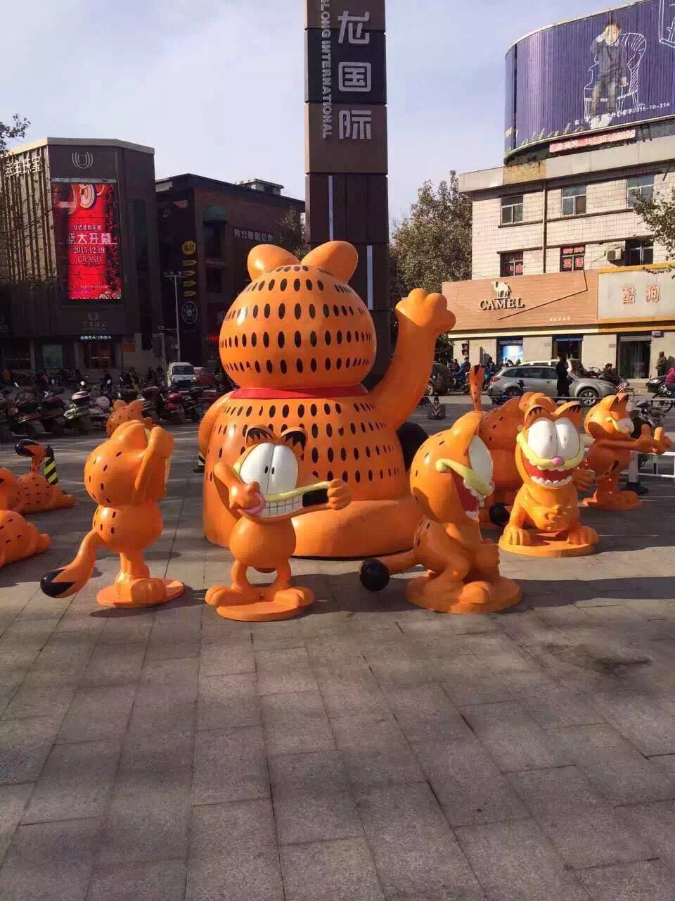 供應(yīng)卡通模型道具出租價(jià)格加菲貓租賃