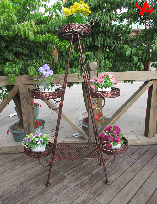供應(yīng)鐵藝花架四盤心形花架，四盤心形花架，四盤心形花架定做