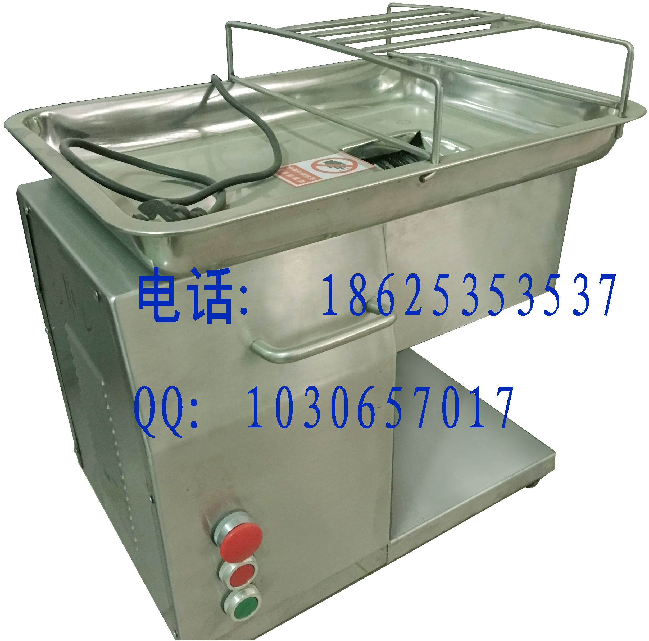 供應(yīng)用于切鮮肉的TF-500不銹鋼小型臺(tái)式切肉機(jī)