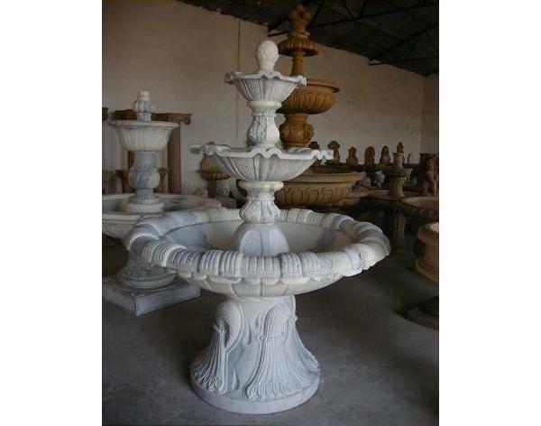 供應(yīng)晚霞紅金魚噴水?dāng)[件價格，大理石噴水魚雕刻定做廠家