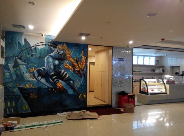 供應(yīng)網(wǎng)咖3D壁畫(huà)彩繪,深圳網(wǎng)咖包間3D壁畫(huà)彩繪施工