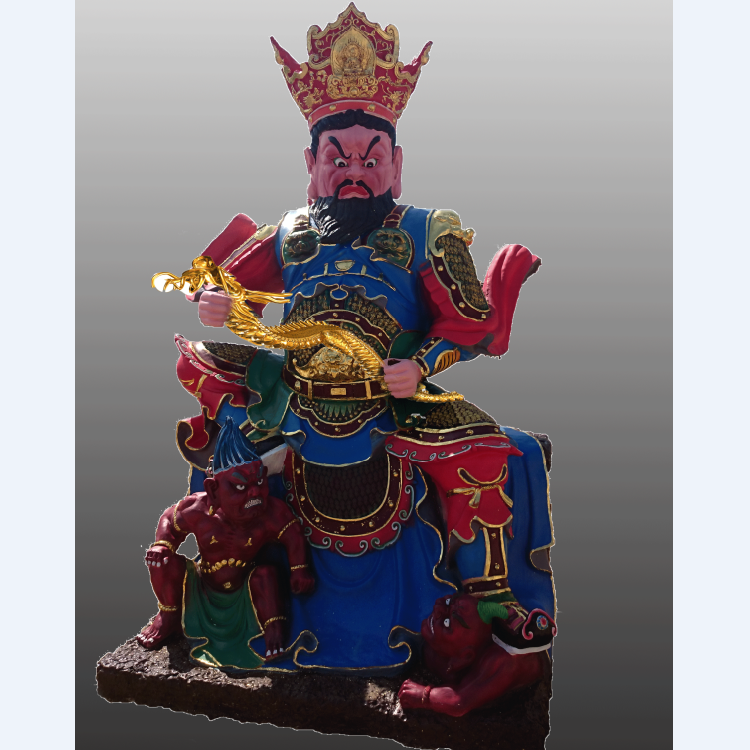 道教樹脂玻璃鋼貼金噴金彩繪神像訂做四海龍王 五岳* 風雨雷電神像廠家