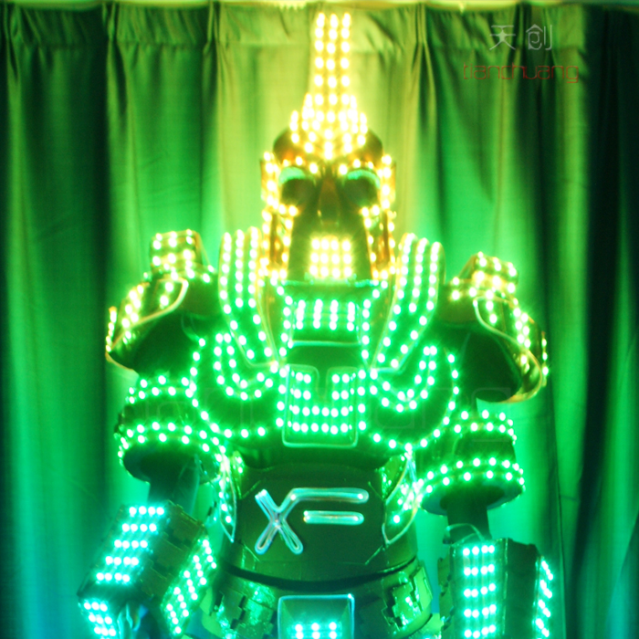 供應(yīng)天創(chuàng)LED發(fā)光機(jī)器人舞臺(tái)演出服裝 全彩LED發(fā)光高蹺3D機(jī)器人服 LED舞臺(tái)發(fā)光表演 夜晚*發(fā)光服飾