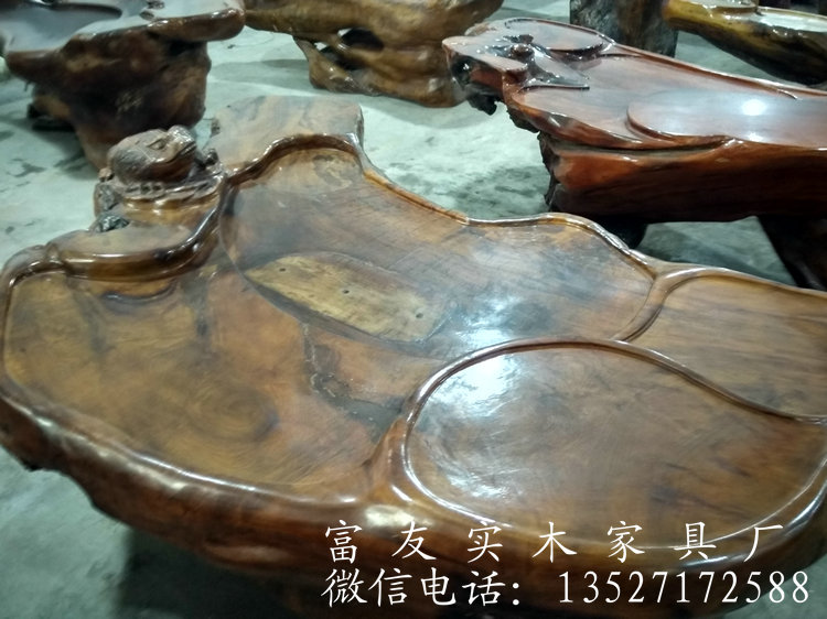 供應(yīng)雞翅木根雕茶幾原木泡茶桌樹根茶臺
