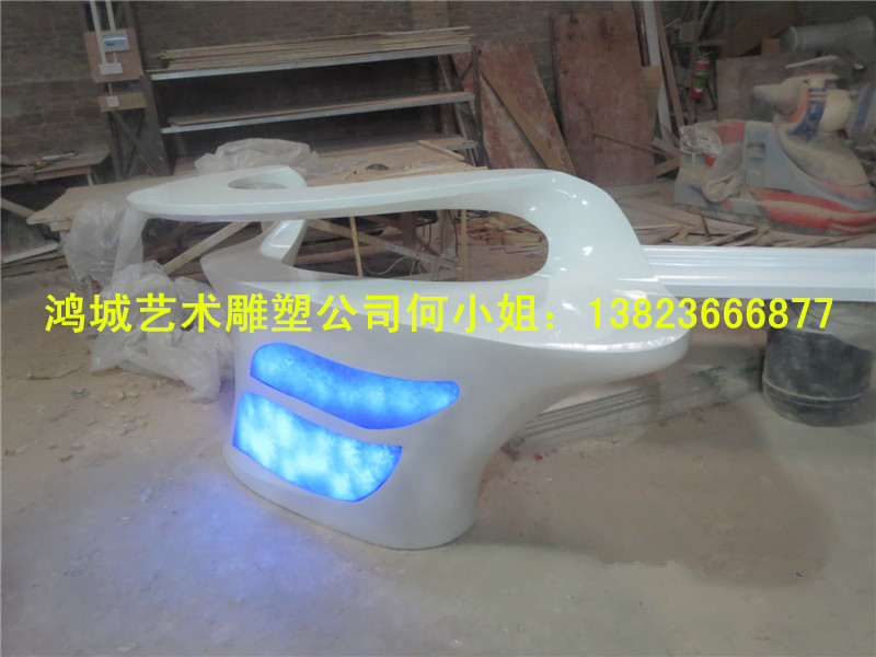 供應(yīng)用于發(fā)光的玻璃鋼接待前臺(tái)雕塑 玻璃鋼前臺(tái)雕塑