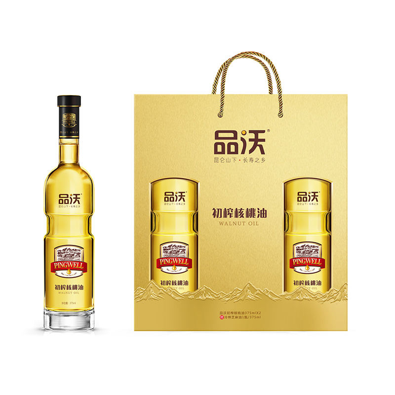 供應品沃核桃油禮盒375ml*2