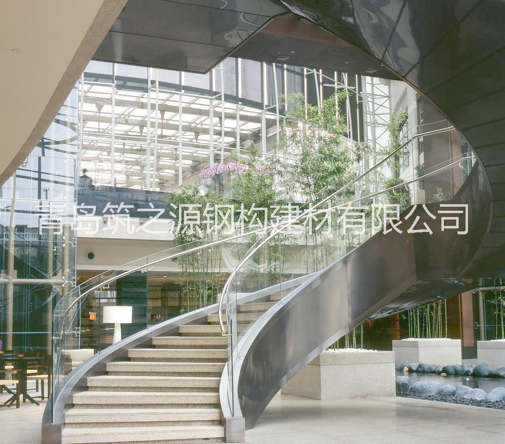 供應(yīng)用于酒店大堂|會(huì)所|商場的青島鋼結(jié)構(gòu)樓梯消防樓梯