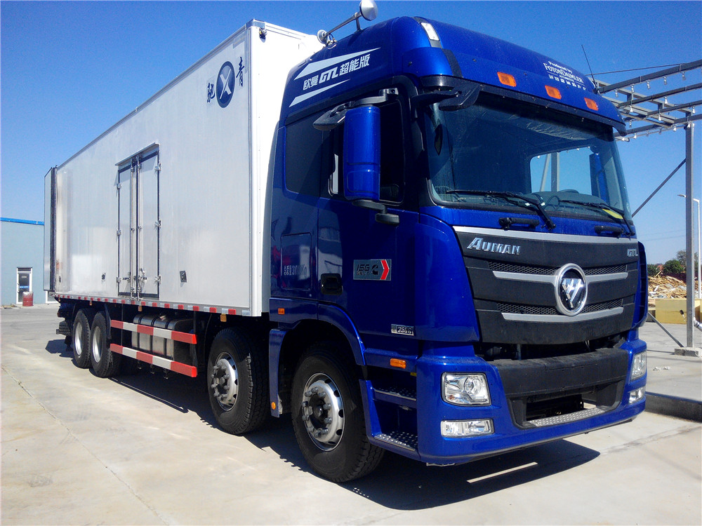 供應(yīng)福田歐曼冷藏車，9.6米350馬力冷藏車，蔬菜水果冷藏車